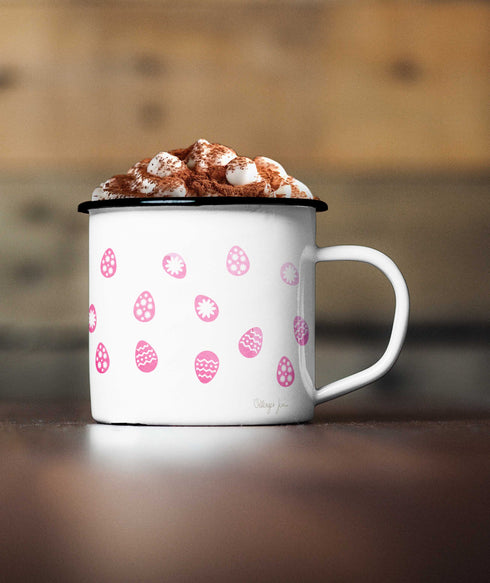Easter Egg Pattern Enamel Mug